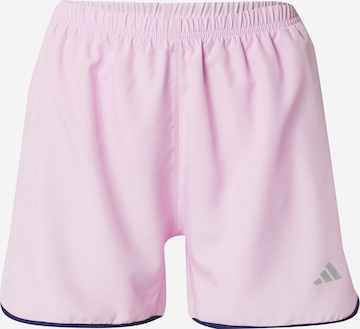 ADIDAS PERFORMANCE - Slimfit Calças de desporto 'RUN IT' em roxo: frente