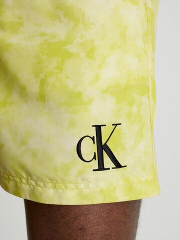 Calvin Klein Swimwear Board Shorts in Yellow