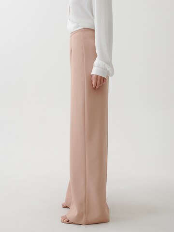 Tussah Wide leg Broek 'HOLLY' in Beige: terug