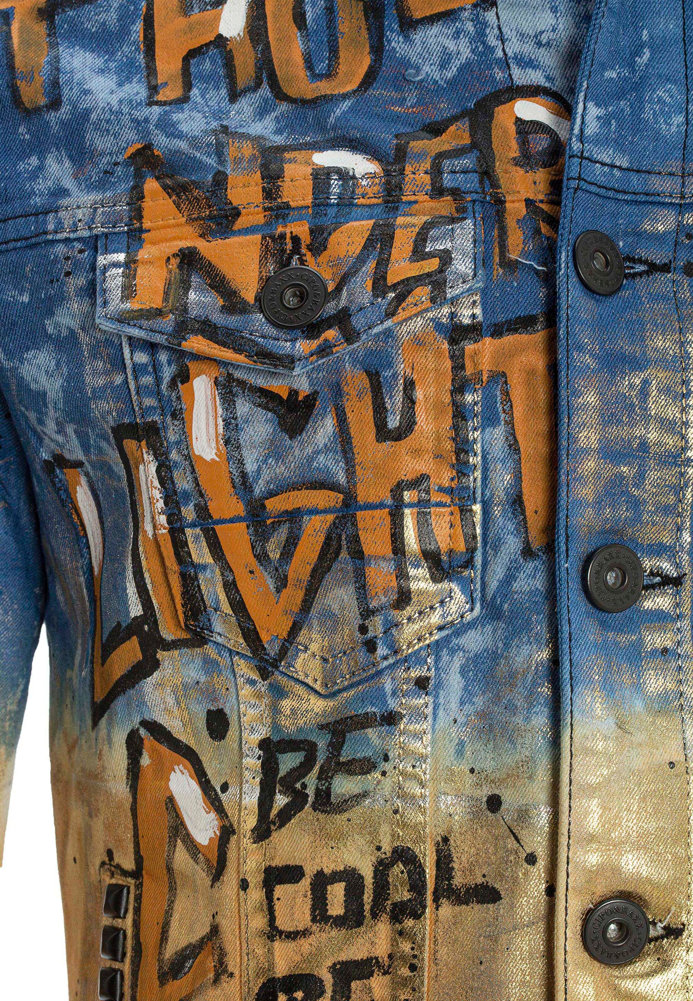 CIPO & BAXX Jeansjacke in Mischfarben