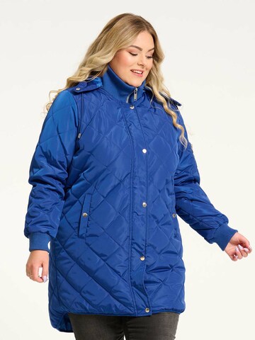 NO.1 by OX Wintermantel 'Isabel' in Blauw: voorkant