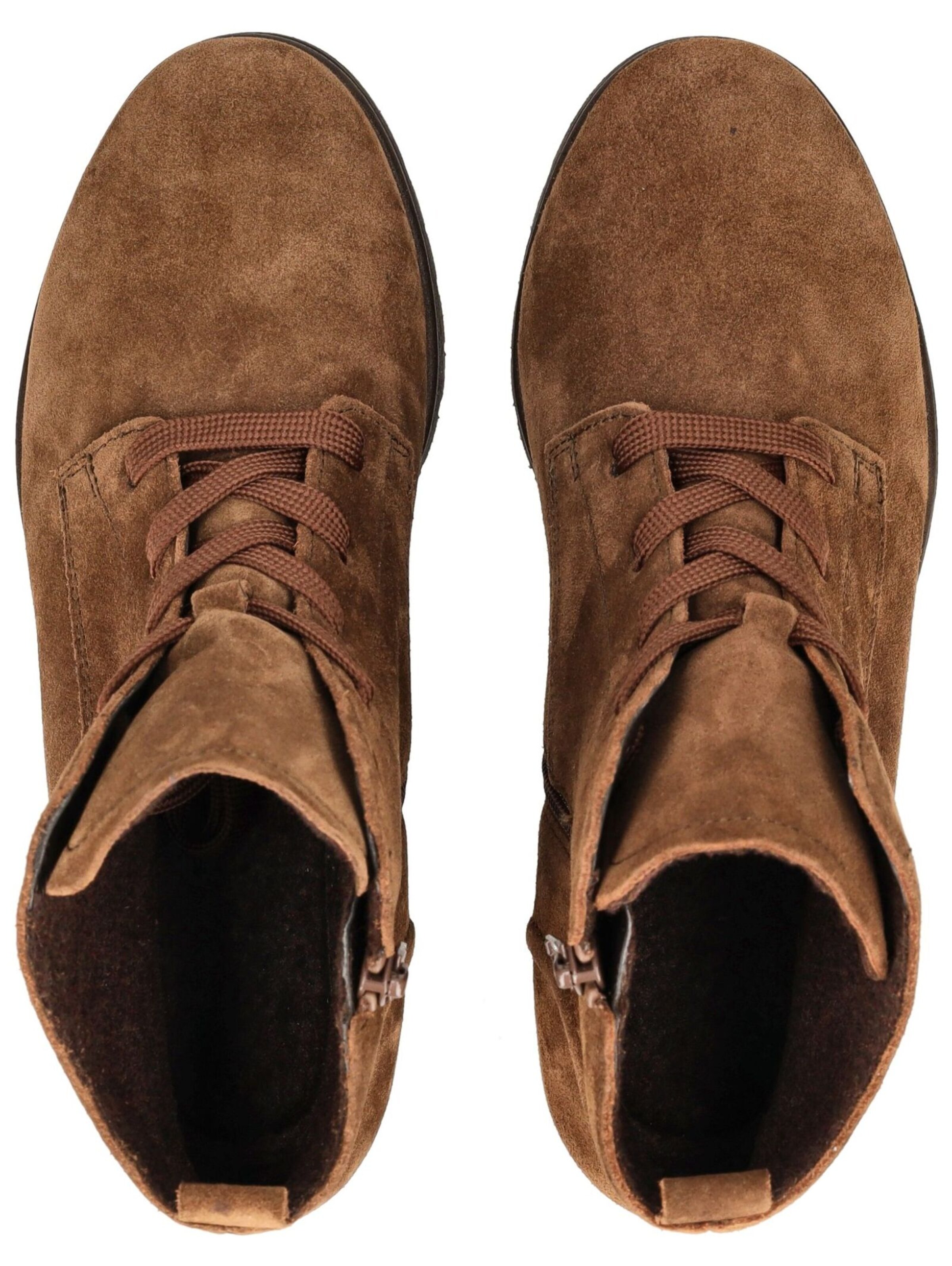 GABOR Lace-up bootie in Brown