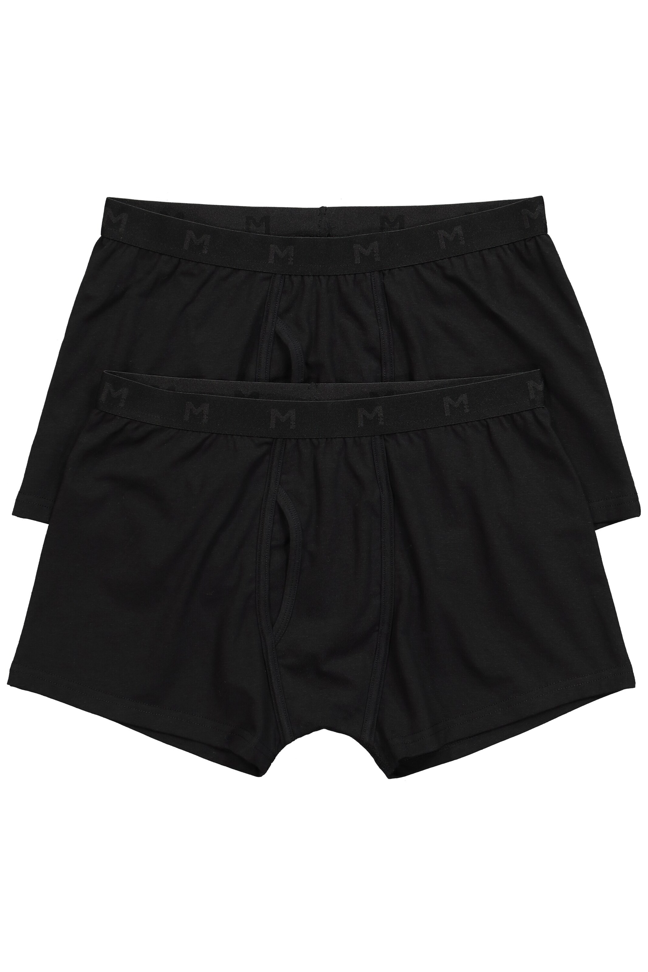 Men Plus Boxershorts in Zwart: voorkant