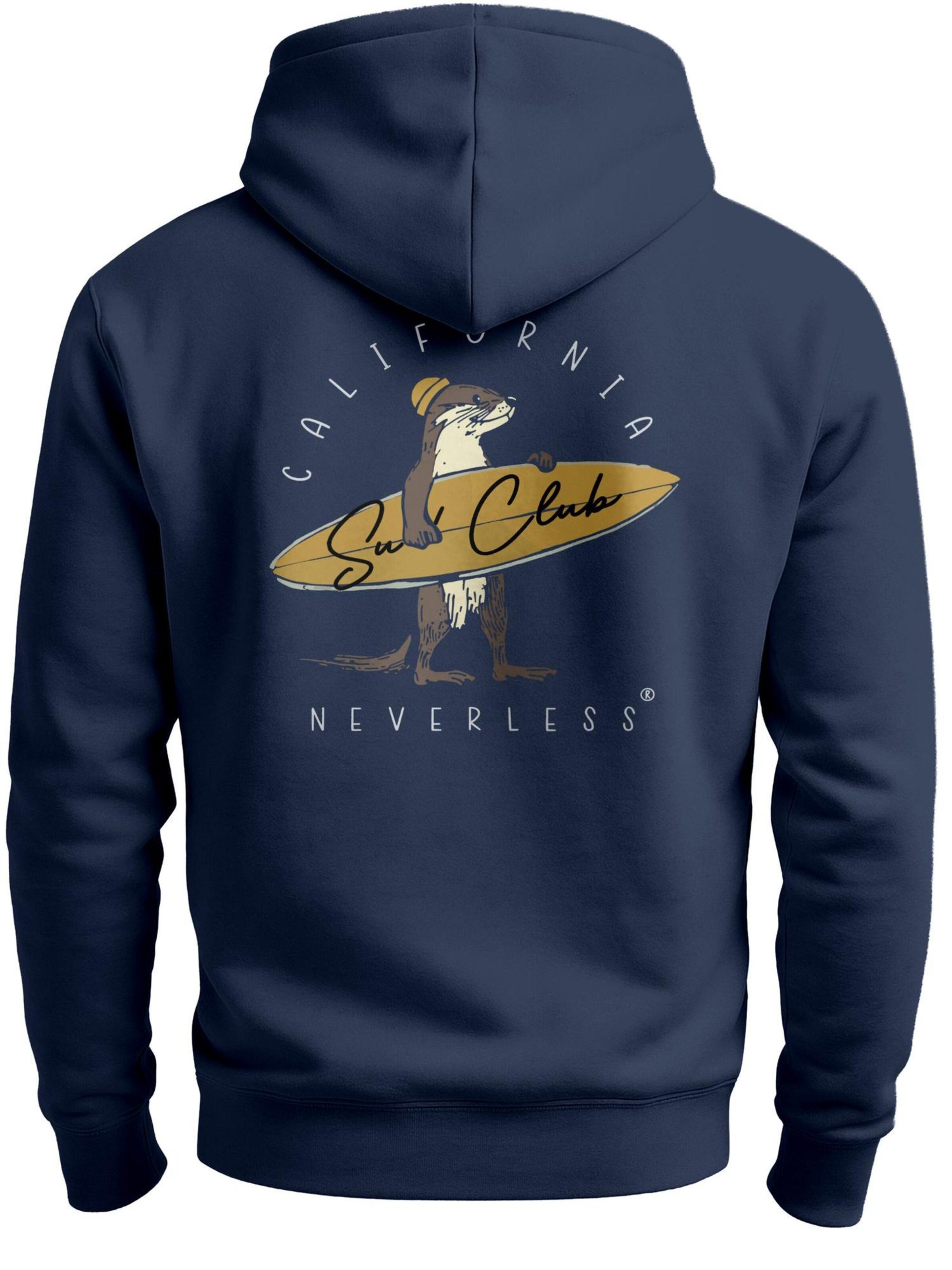 Neverless Sweatshirt 'Surfing Otter' in Blue