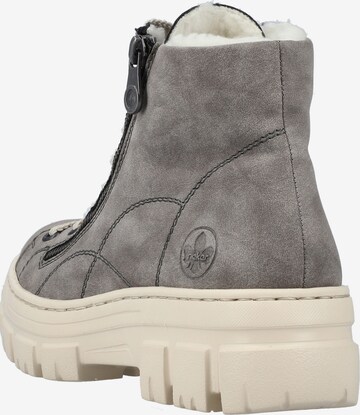 Rieker Lace-Up Ankle Boots in Grey