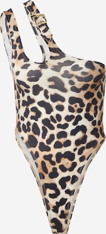 Tricou body de la Hoermanseder pe bej: față