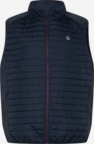 Jack & Jones Plus Vest in Blue: front