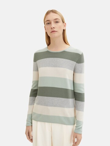 TOM TAILOR Sweater in Green