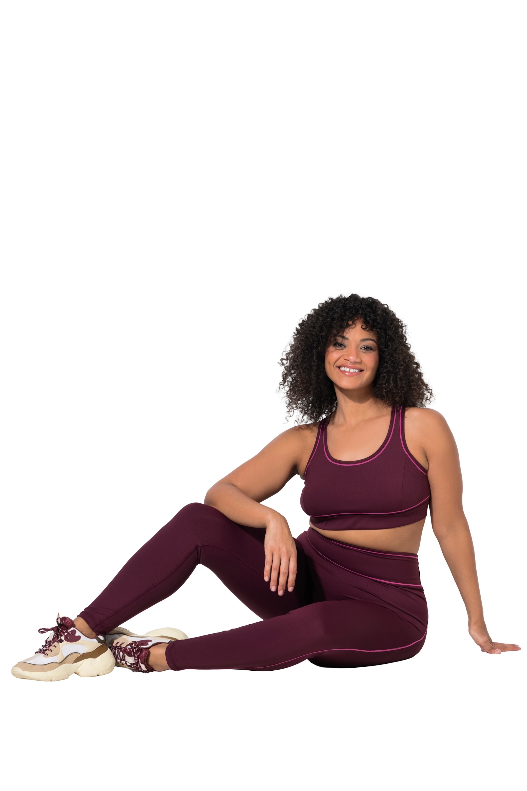 Ulla Popken Skinny Leggings in Lila: Vorderseite