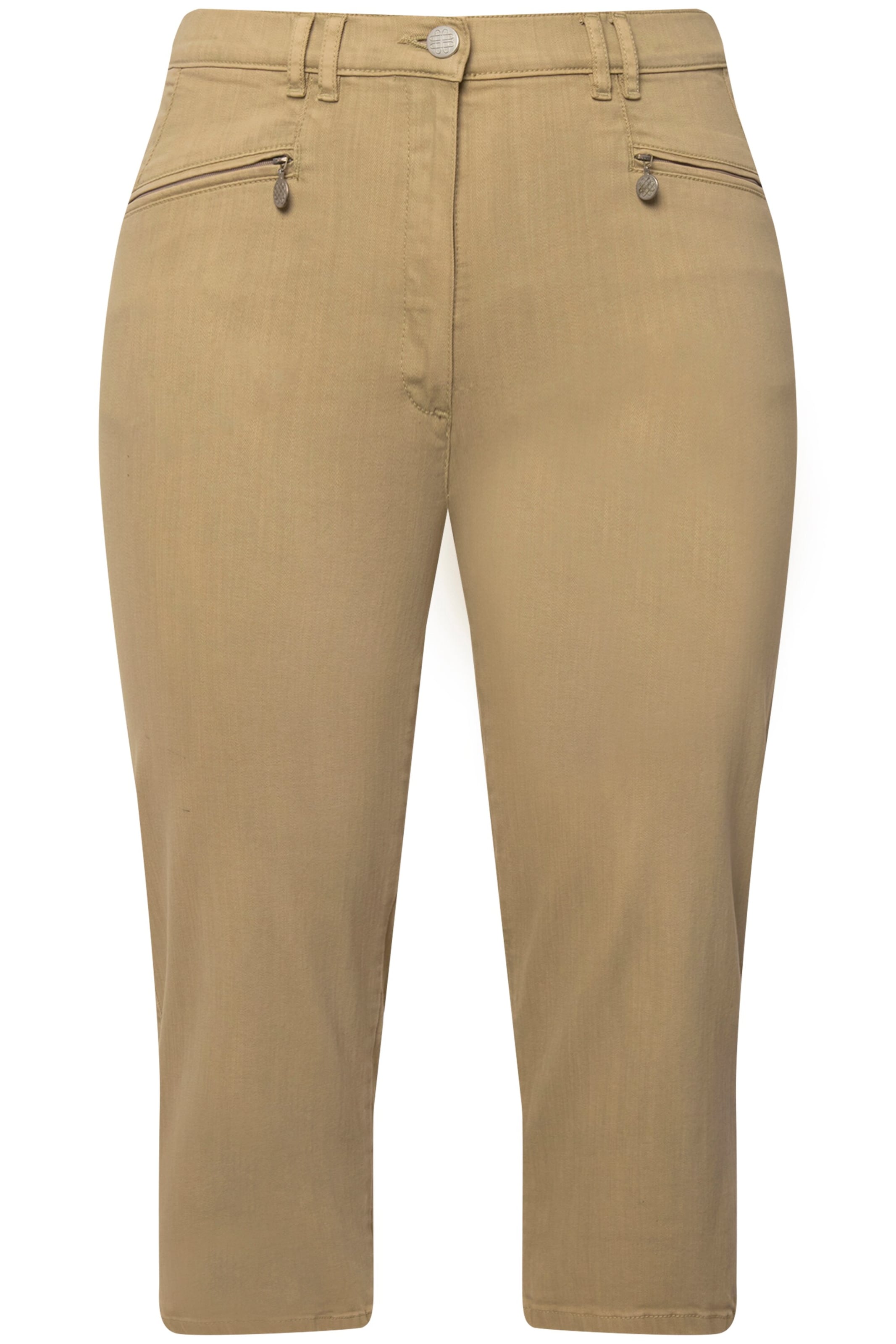 Ulla Popken Regular Trousers in Brown: front