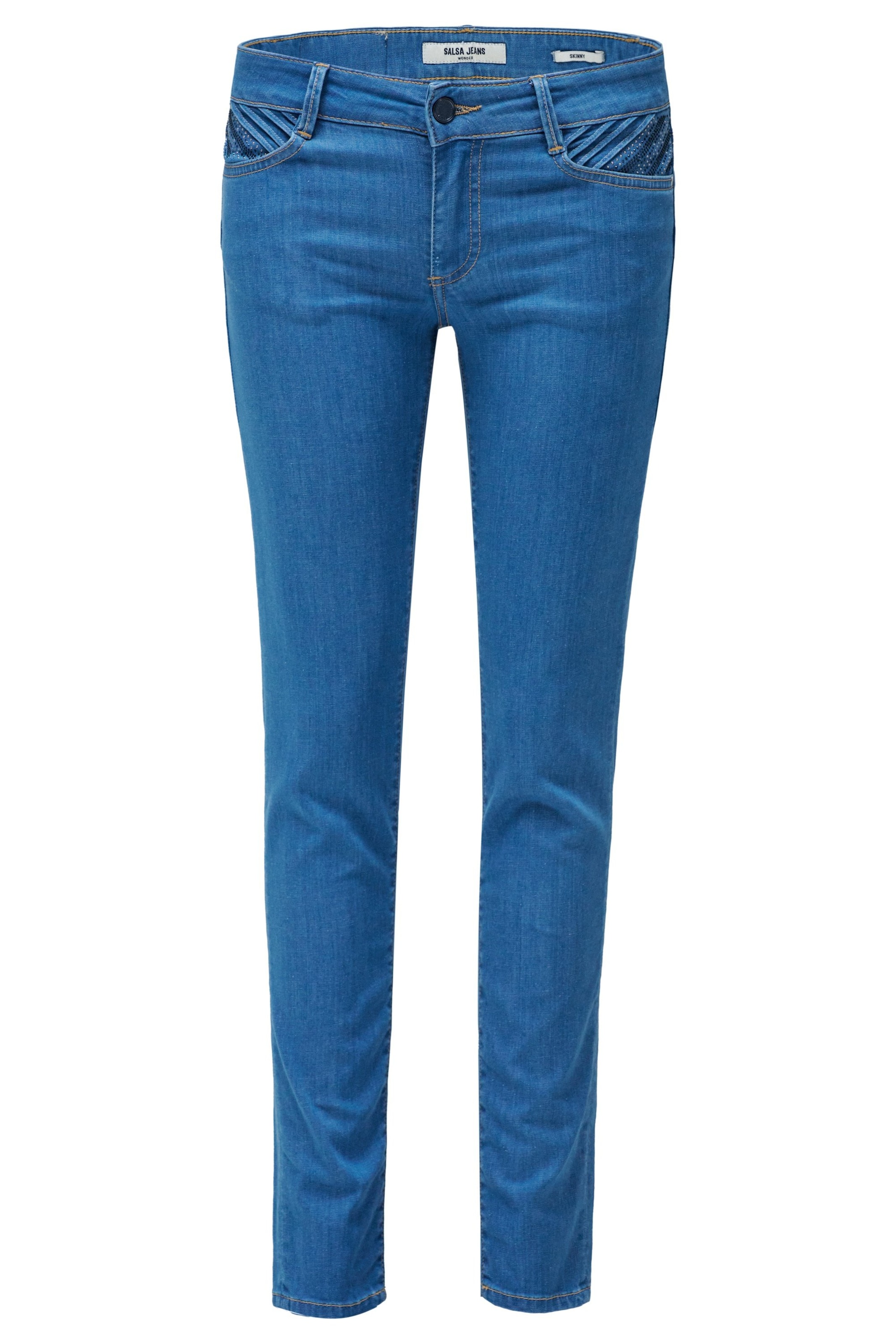 Salsa Jeans Skinny Jeans 'Wonder' in Blauw: voorkant