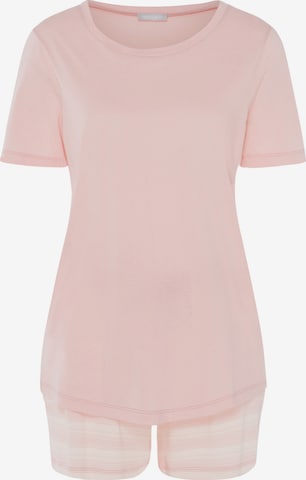 Hanro Pyjama ' Laura ' in Roze: voorkant