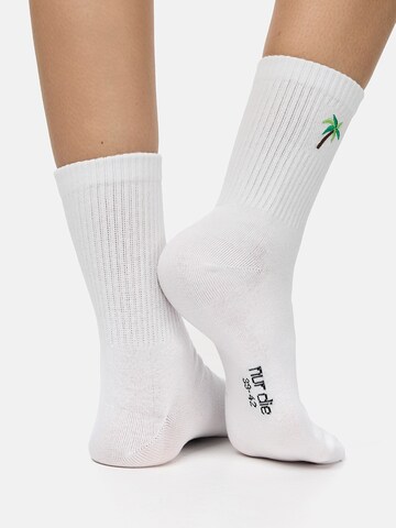 Nur Die Socks ' Good Vibes Motiv Statement Socken Tennissocken ' in White