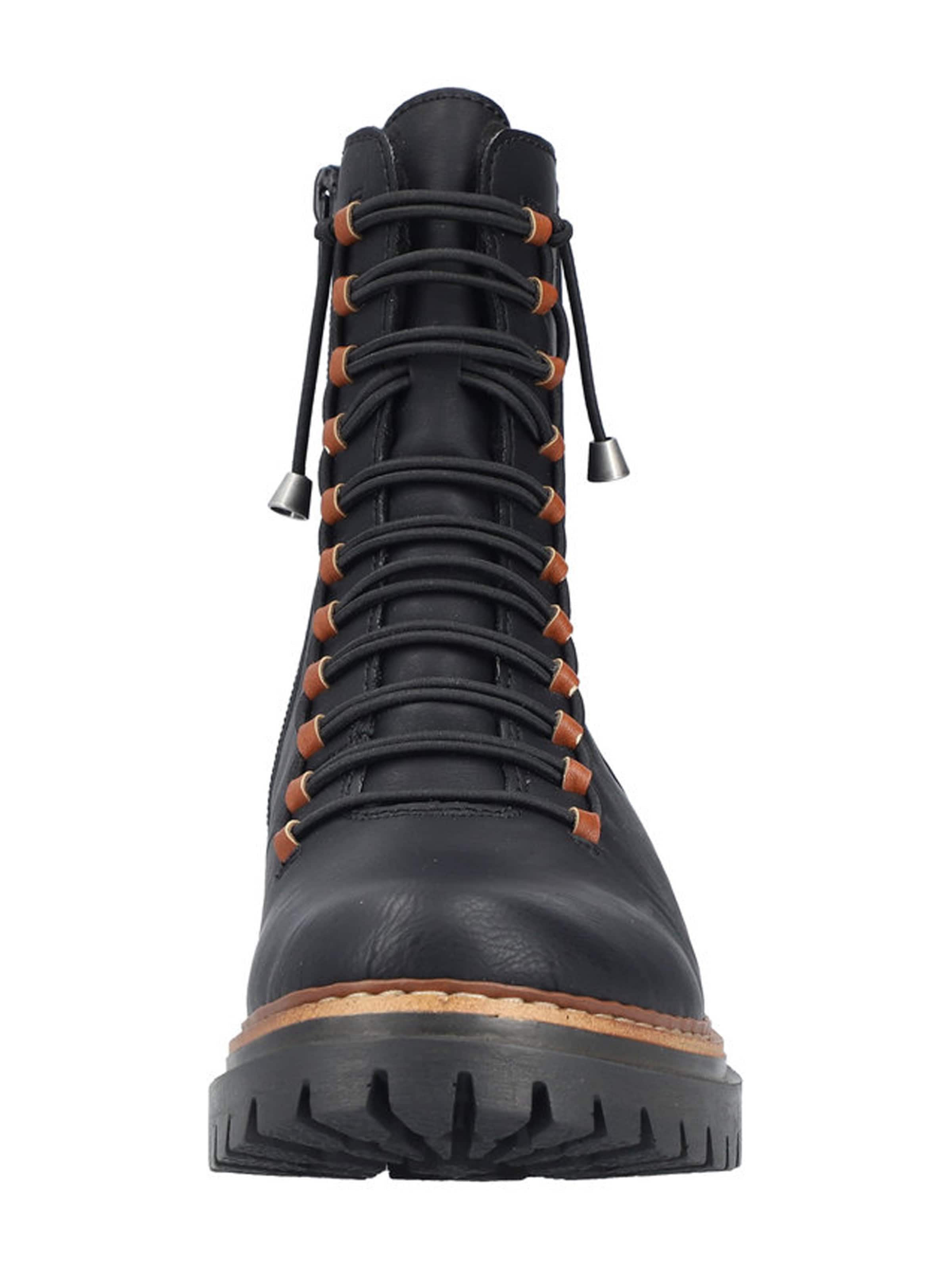 Rieker Schnürstiefelette in Schwarz