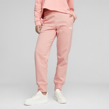 PUMA Tapered Workout Pants 'Essentials' in Pink: front
