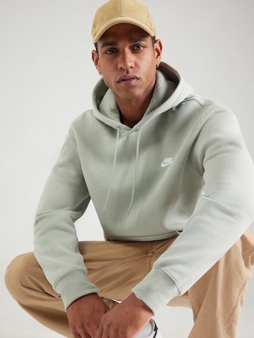 Nike Sportswear Mikina 'CLUB' – zelená: přední strana