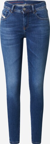 DIESEL Skinny Jeans 'SLANDY' in Blauw: voorkant