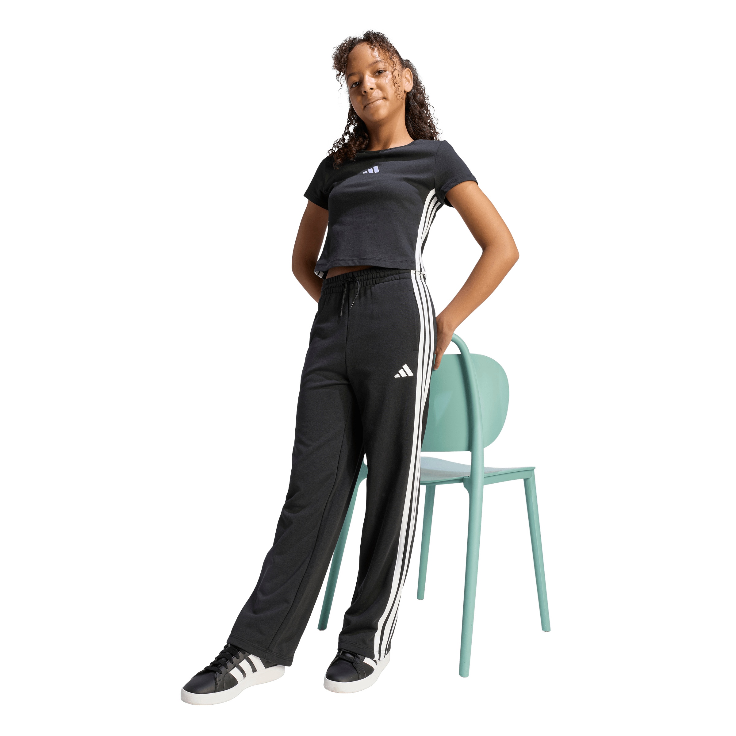 juoda ADIDAS SPORTSWEAR Plačios klešnės Sportinės kelnės