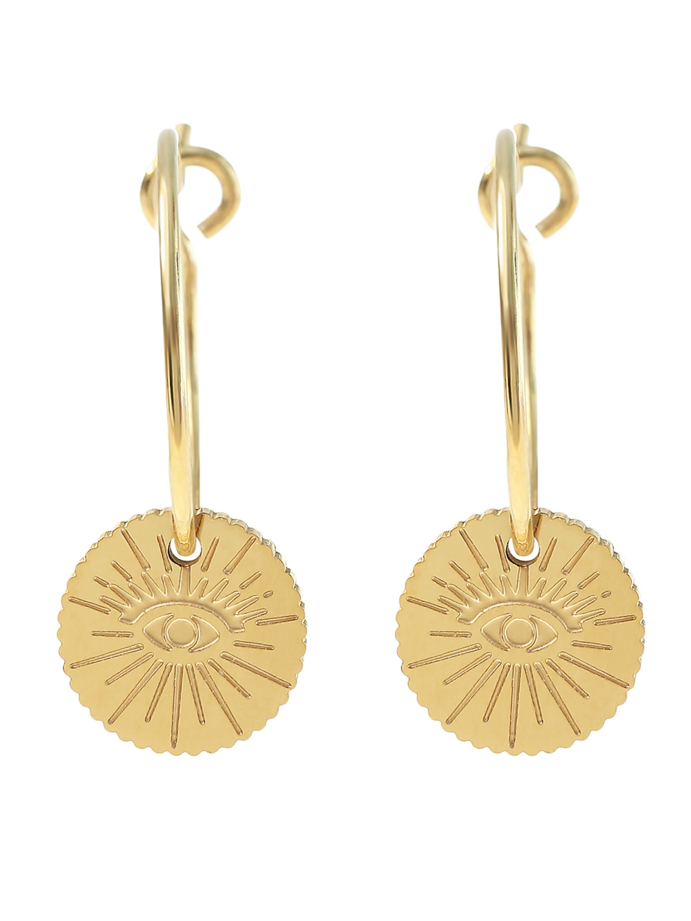Made by Nami Earrings 'Augen-Creolen' in Gold: front
