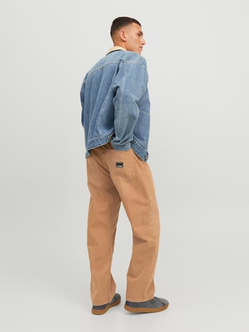 JACK & JONES Wide leg Τζιν 'Alex Carpenter' σε καφέ