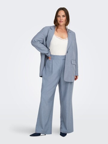 ONLY Carmakoma Wide Leg Bukser med lægfolder 'CARLinda' i blå