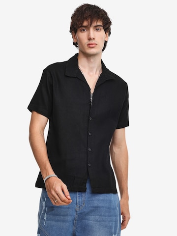 Campus Sutra Comfort fit Koszula 'Tempest' w kolorze czarny: przód