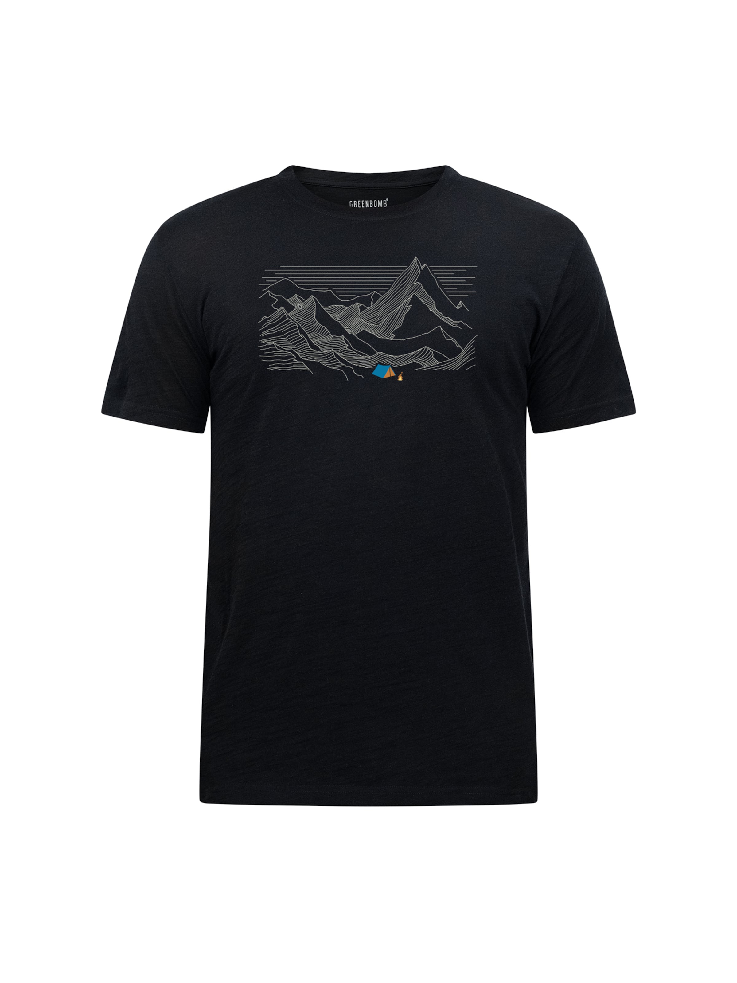 GREENBOMB Performance shirt ' Loom Tent ' in S in Black, Item view