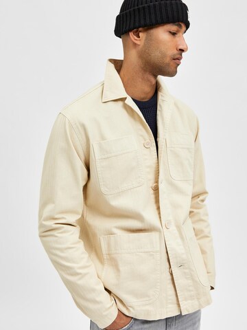 SELECTED HOMME Comfort Fit Hemd 'Tony' in Beige