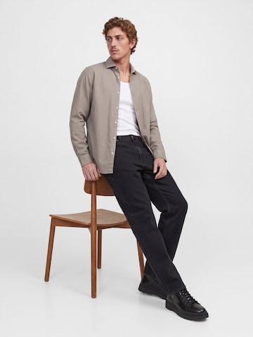 JACK & JONES Regular Fit Hemd in Grau