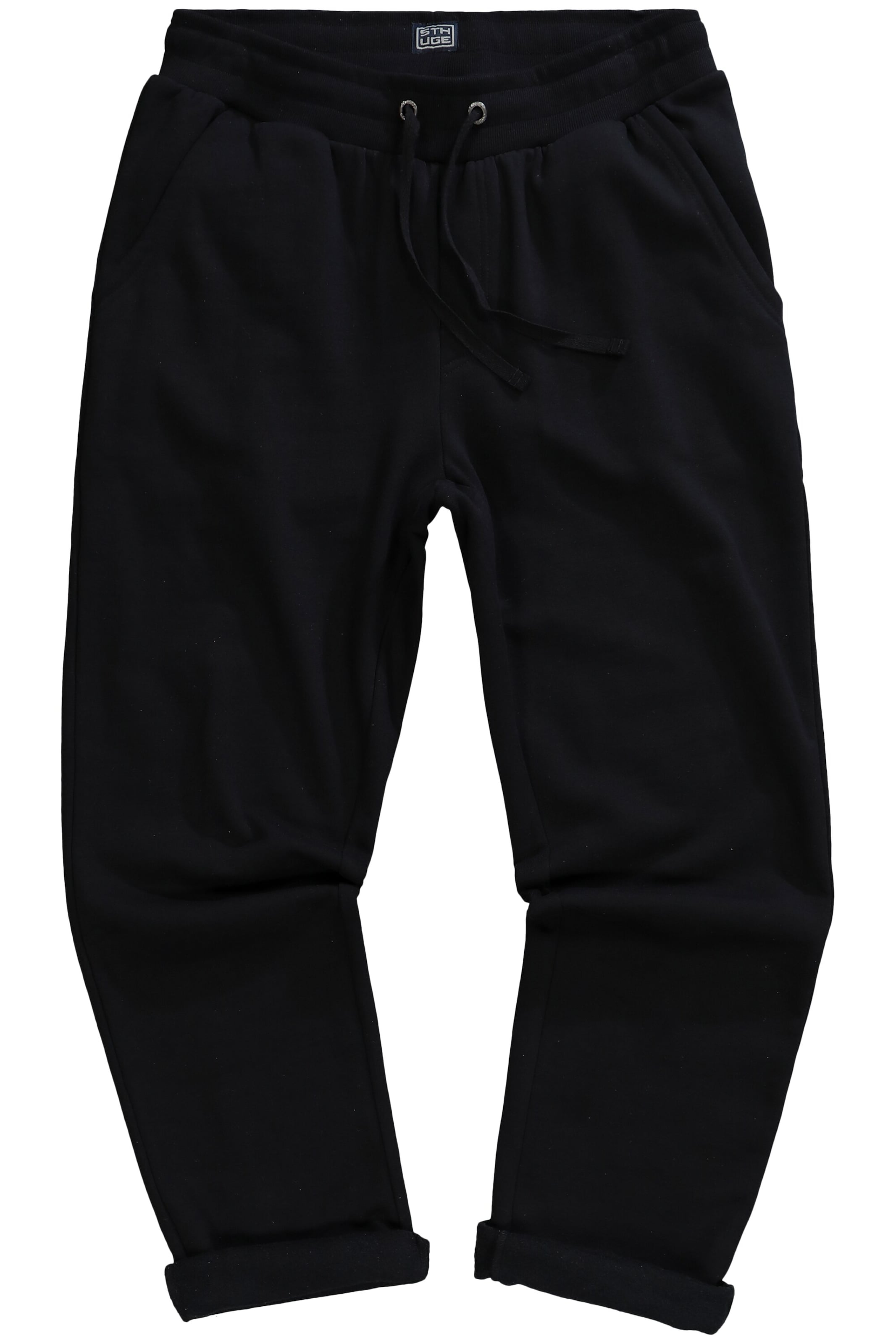 STHUGE Loose fit Trousers in Black: front
