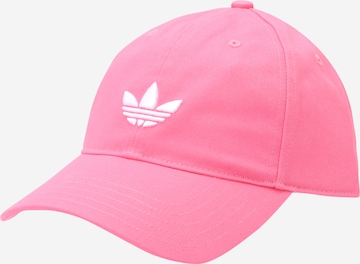 ADIDAS ORIGINALS Czapka z daszkiem 'Adicolor Classic Trefoil' w kolorze różowy: przód