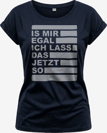 MAKAYA Shirt 'Is mir egal' in Blue: front
