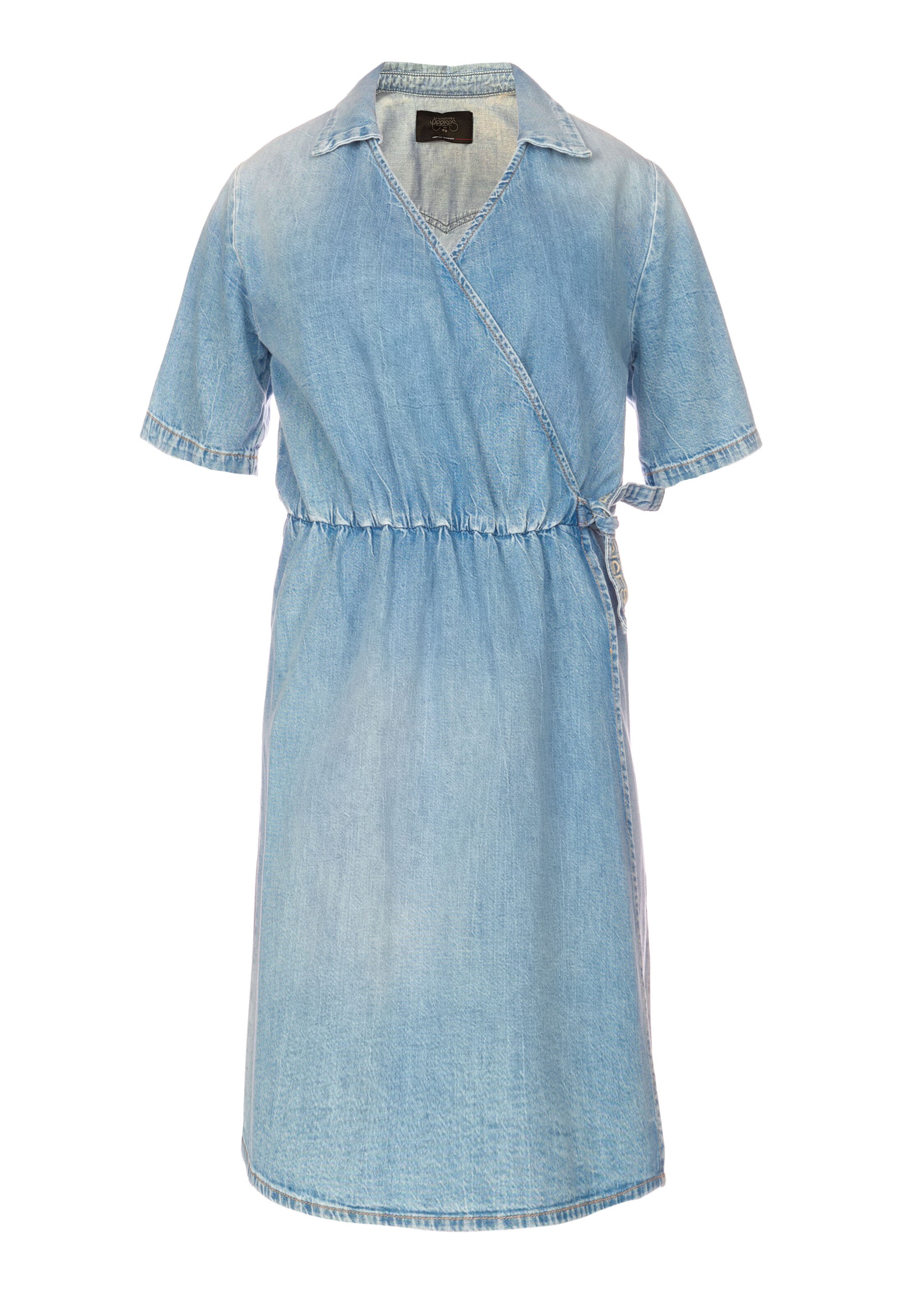 Le Temps Des Cerises Jurk 'FLOE' in Blauw: voorkant