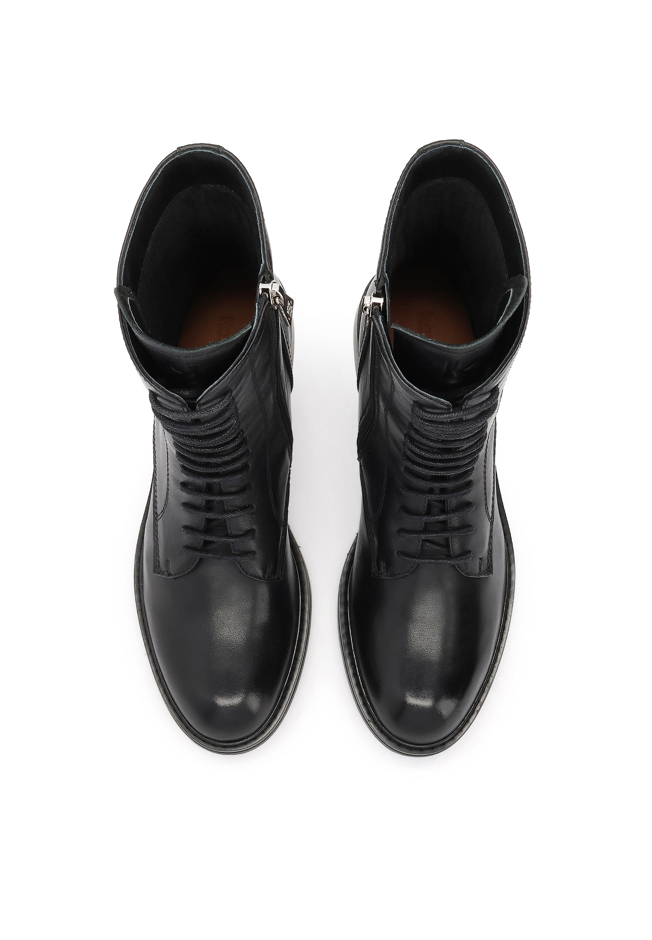 Kazar Botki sznurowane w kolorze czarny