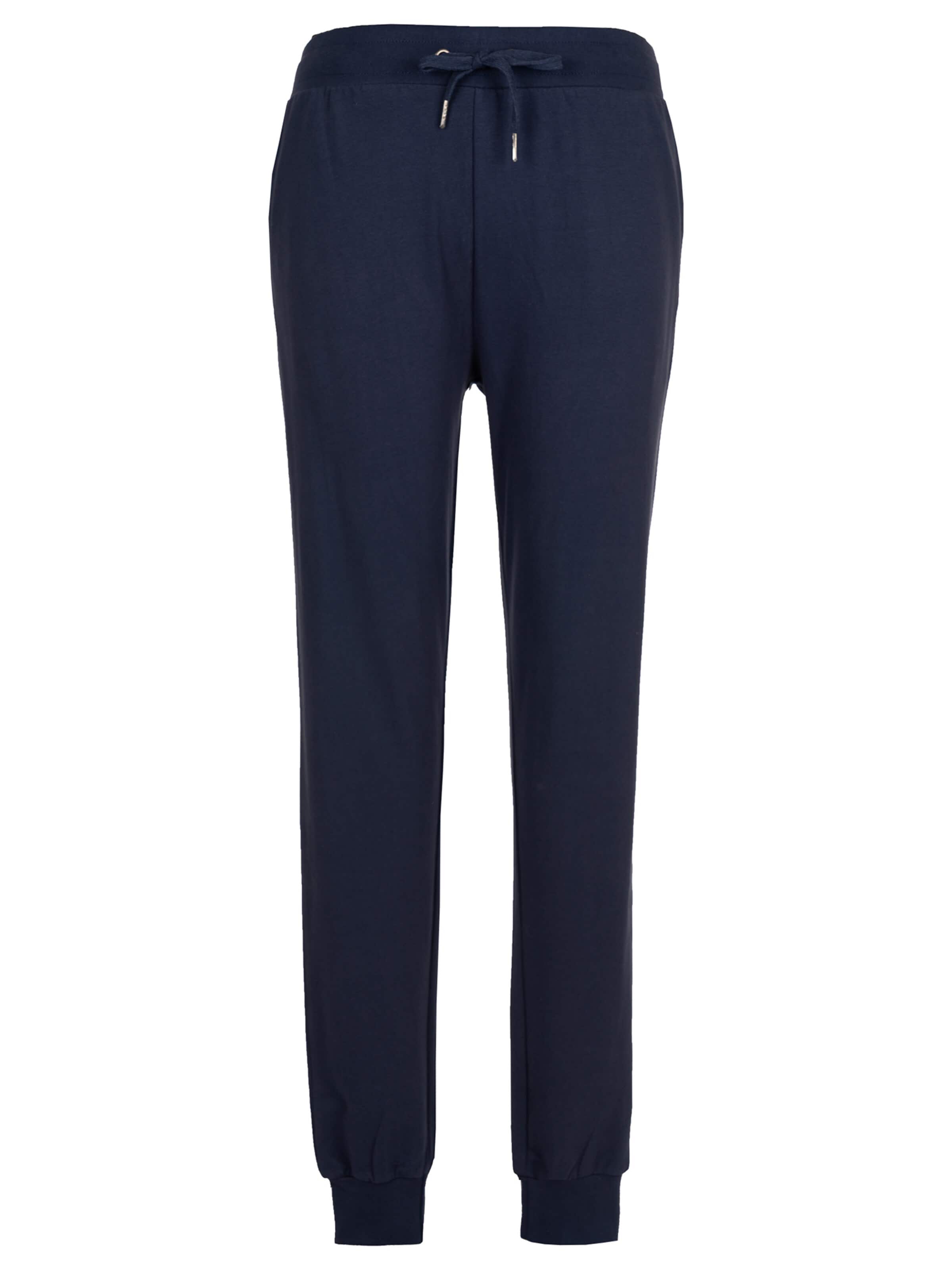 Pastunette Pajama pants 'Pants with cuffs' in Blue: front