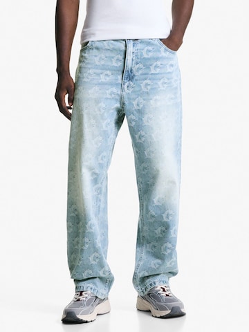 Baggy Jean Bershka en bleu : devant