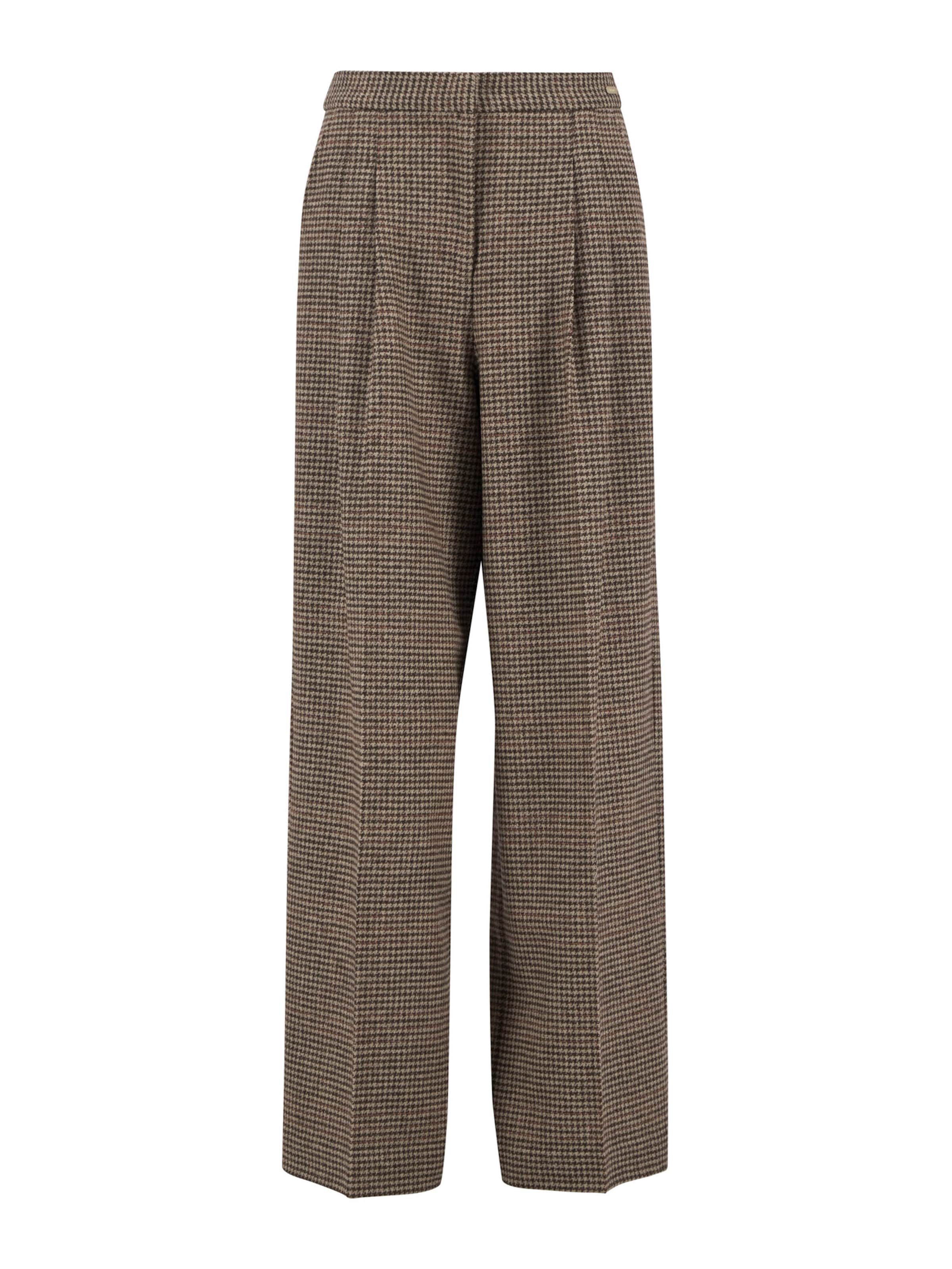 Barbour Wide leg Παντελόνι με τσάκιση 'Sophia' σε καφέ: μπροστά