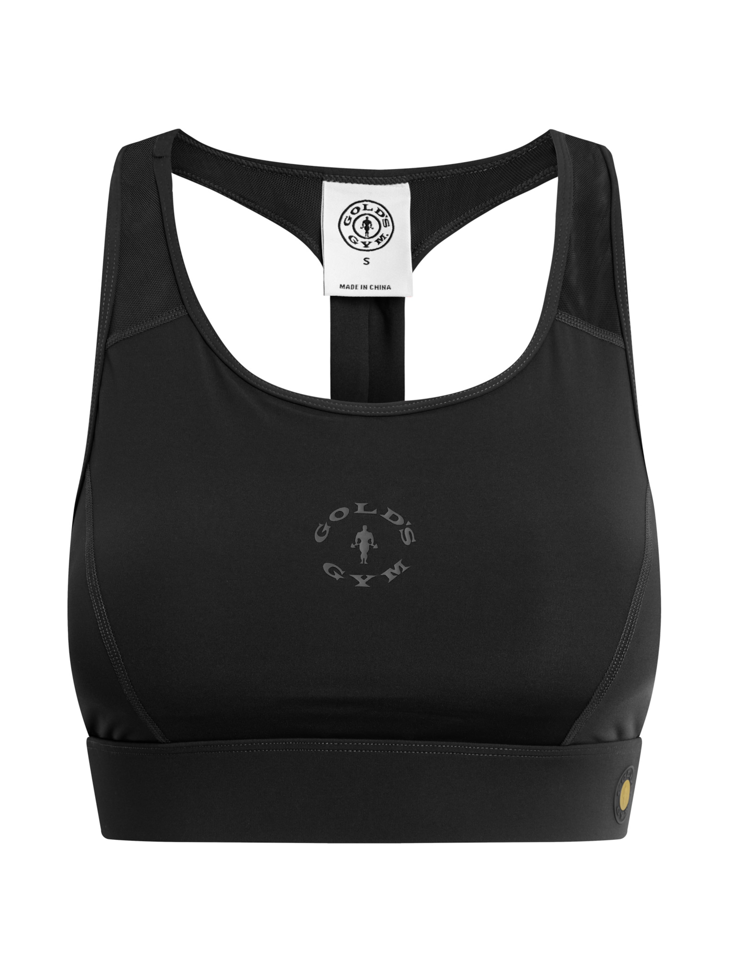 GOLD´S GYM APPAREL Bustier Sports-BH 'Nadia' i sort: forside
