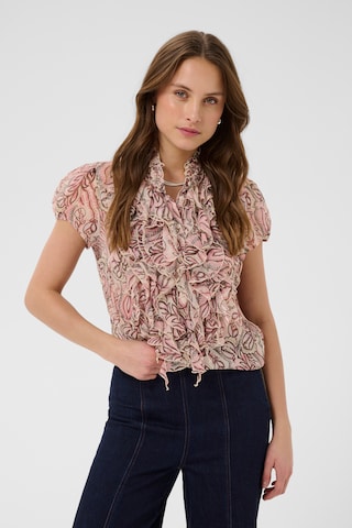 SAINT TROPEZ - Blusa 'Lilja' em bege: frente