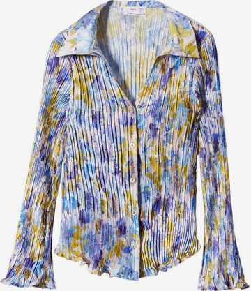 MANGO Blouse 'Bouquet' in Blauw: voorkant