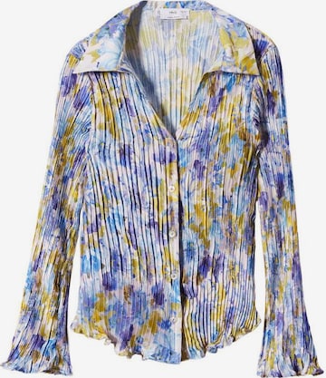 MANGO Blouse 'Bouquet' in Blauw: voorkant