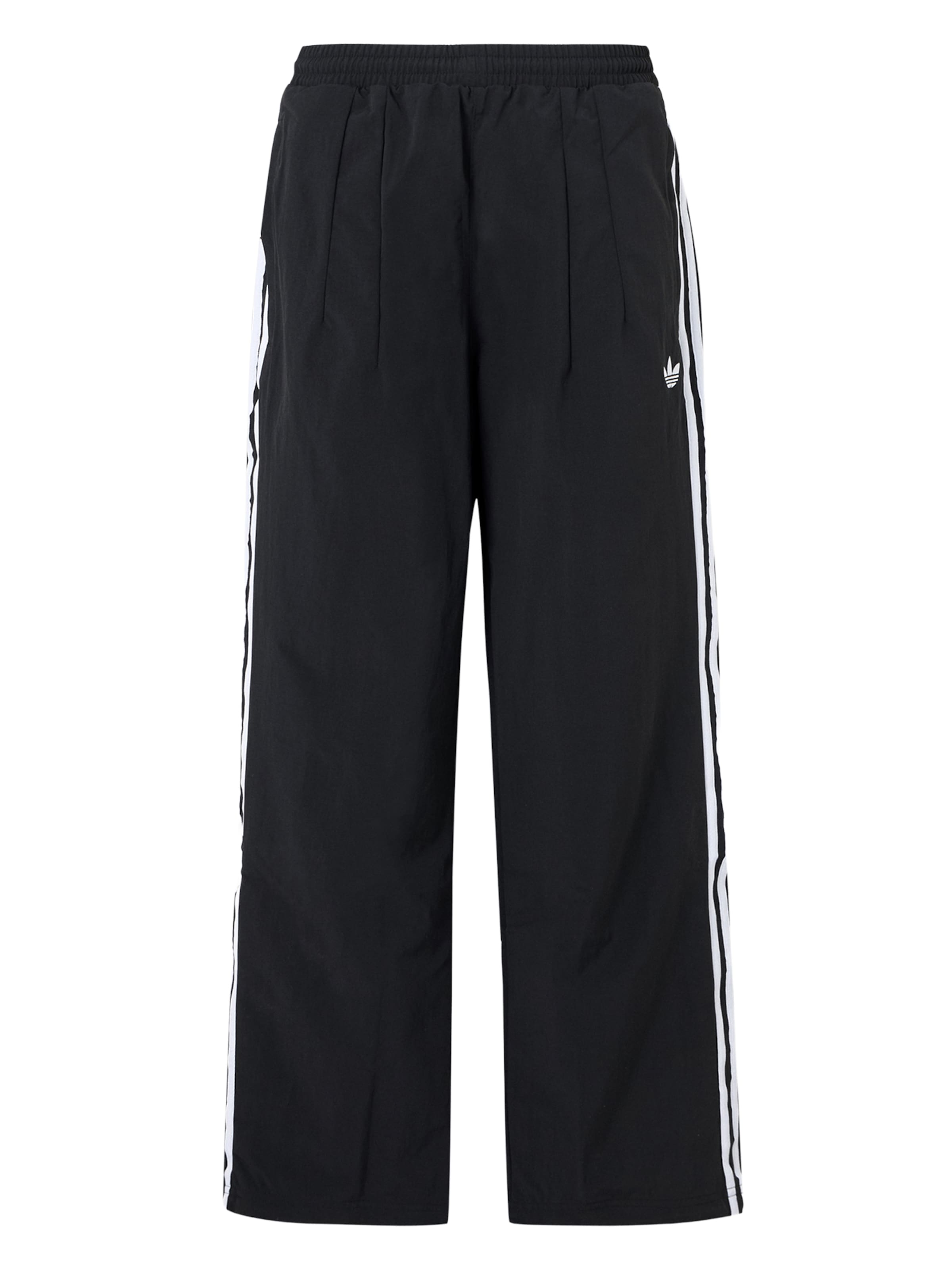 ADIDAS ORIGINALS Loosefit Bandplooibroek in Zwart: voorkant