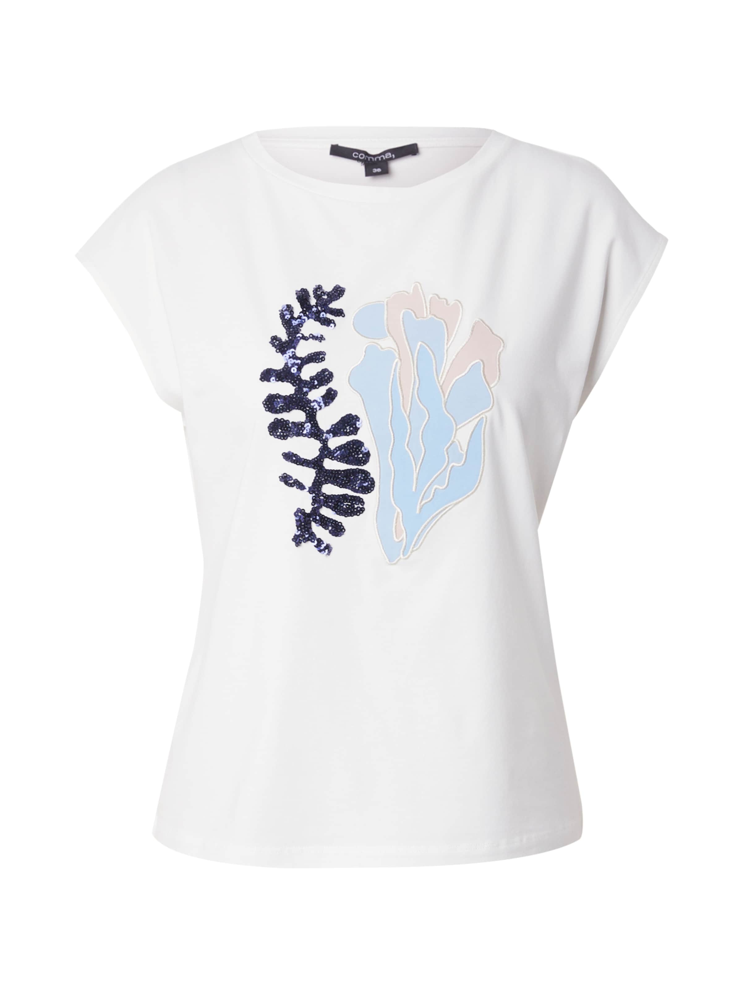 COMMA Koszulka w kolorze biały: przód