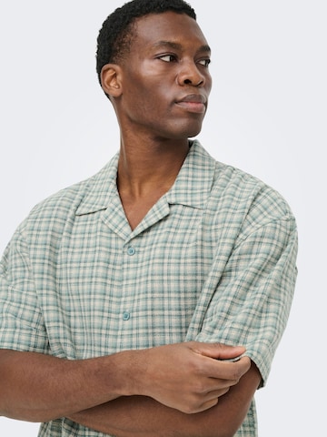 Only & Sons Regular Fit Skjorte 'ONStrev' i grøn