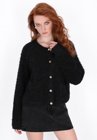 Cardigan DreiMaster Vintage en noir : devant