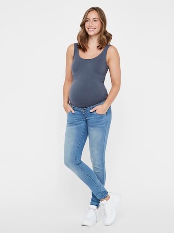 MAMALICIOUS Skinny Jeans 'Fifty' in Blauw