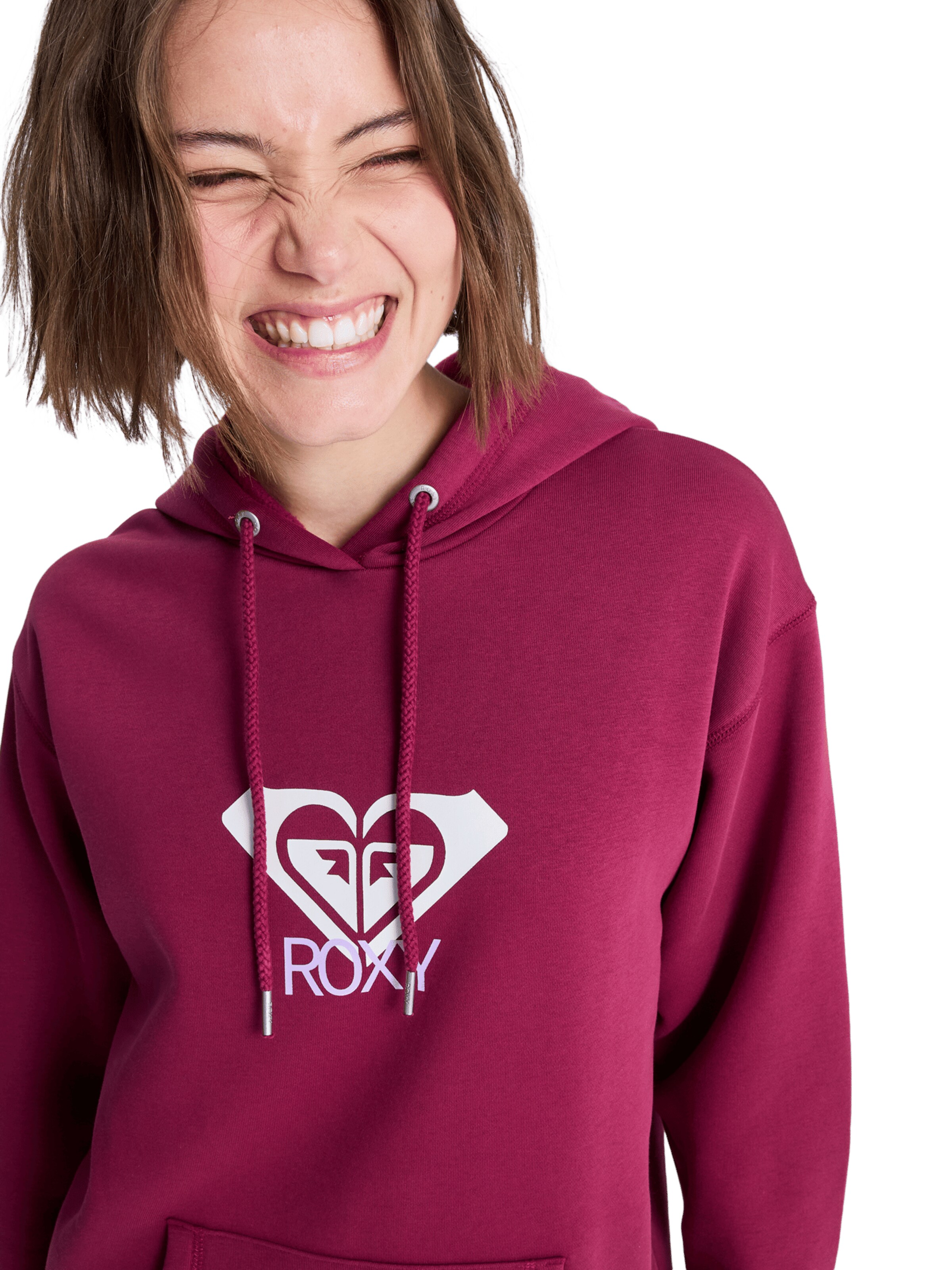 ROXY Sweatshirt 'Surf Stoked Brushed Art' in Red