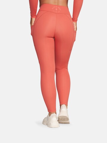 GOLD´S GYM APPAREL Skinny Sports trousers 'BROOKE' in Orange