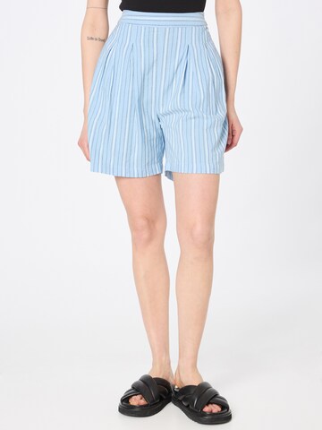 regular Pantaloni con pieghe di ICHI in blu: frontale
