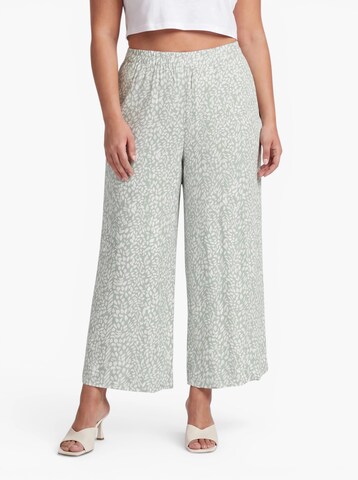 ONLY Carmakoma - Pierna ancha Pantalón 'CARNOVA' en verde: frente